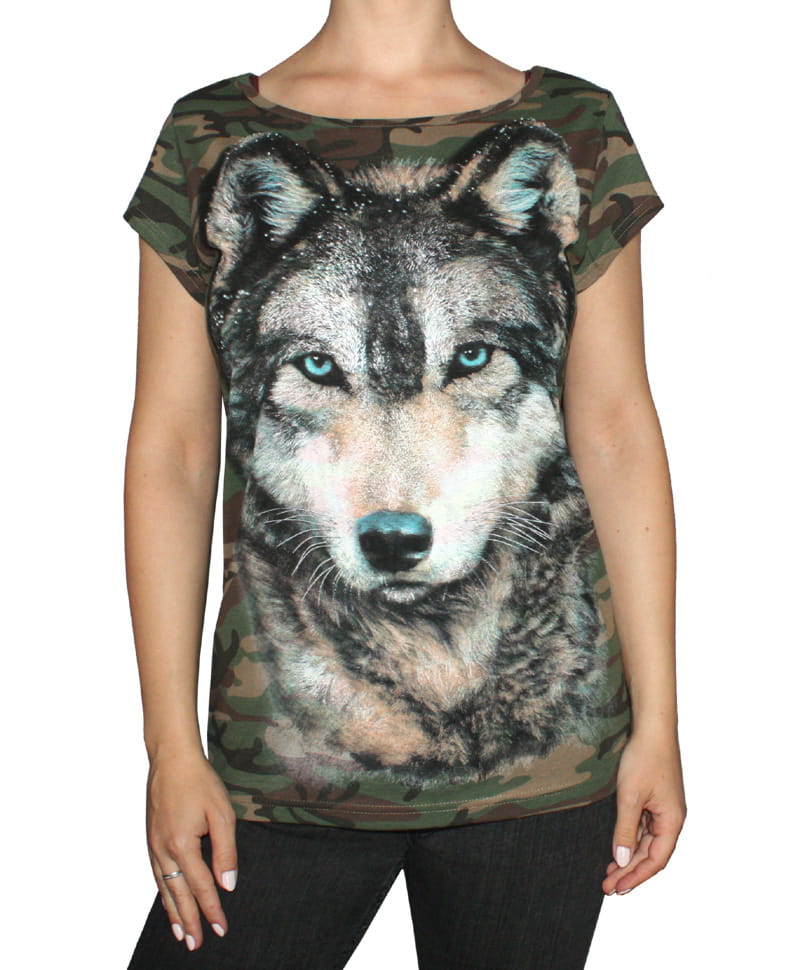 Dámské tričko Wolf 6 Forest Moro M