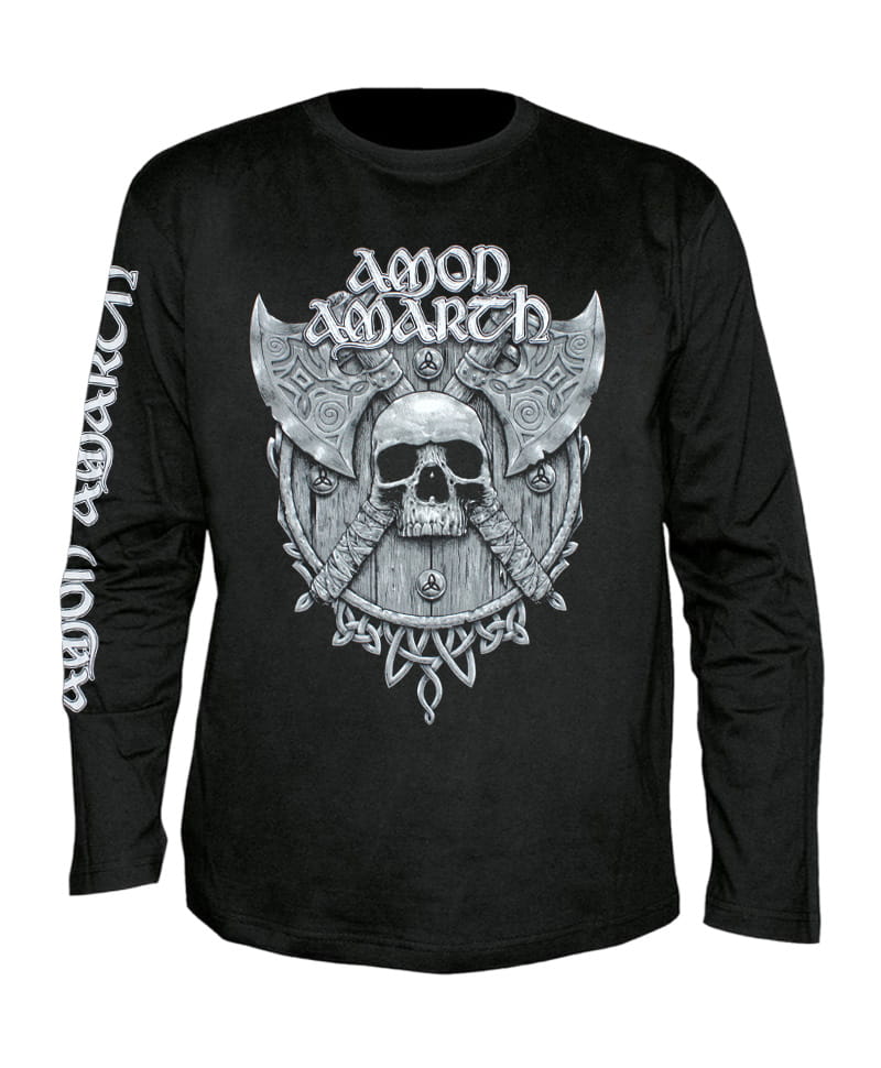 Tričko s dlouhým rukávem Amon Amarth - Skull - All Print L