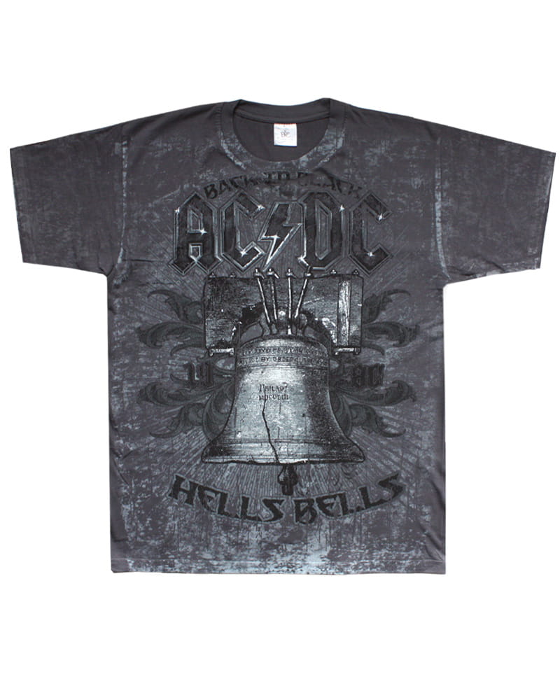Tričko AC/DC - Hells Bells 5 šedé M