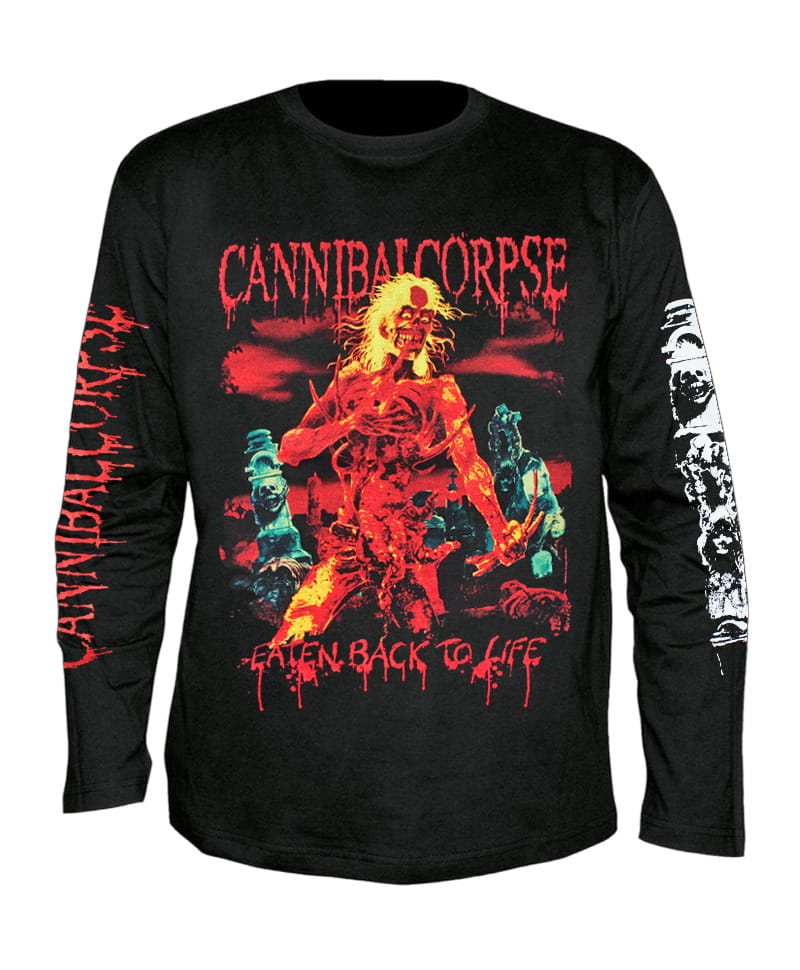 Tričko s dlouhým rukávem Cannibal Corpse - Eaten Back To Life - All Print L