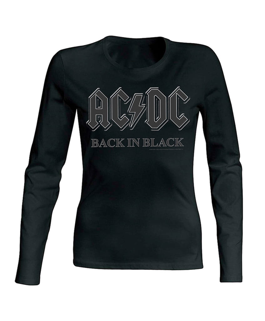Dámské tričko s dlouhým rukávem AC/DC - Back In Black