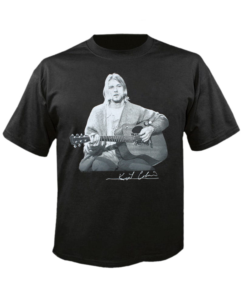 Tričko Kurt Cobain - kytara Live Photo S