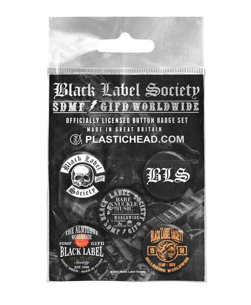 Placka Black Label Society - BLS - set 5 kusů