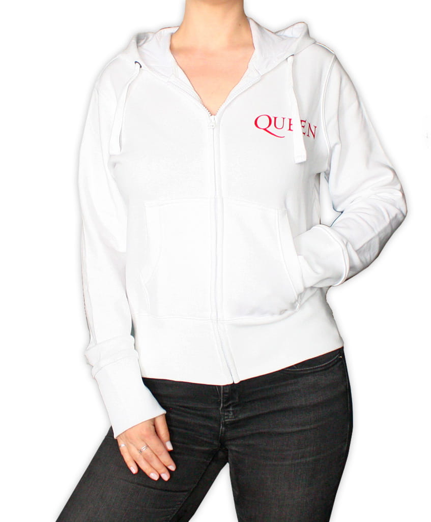 Dámská mikina na zip Queen - Crest White S