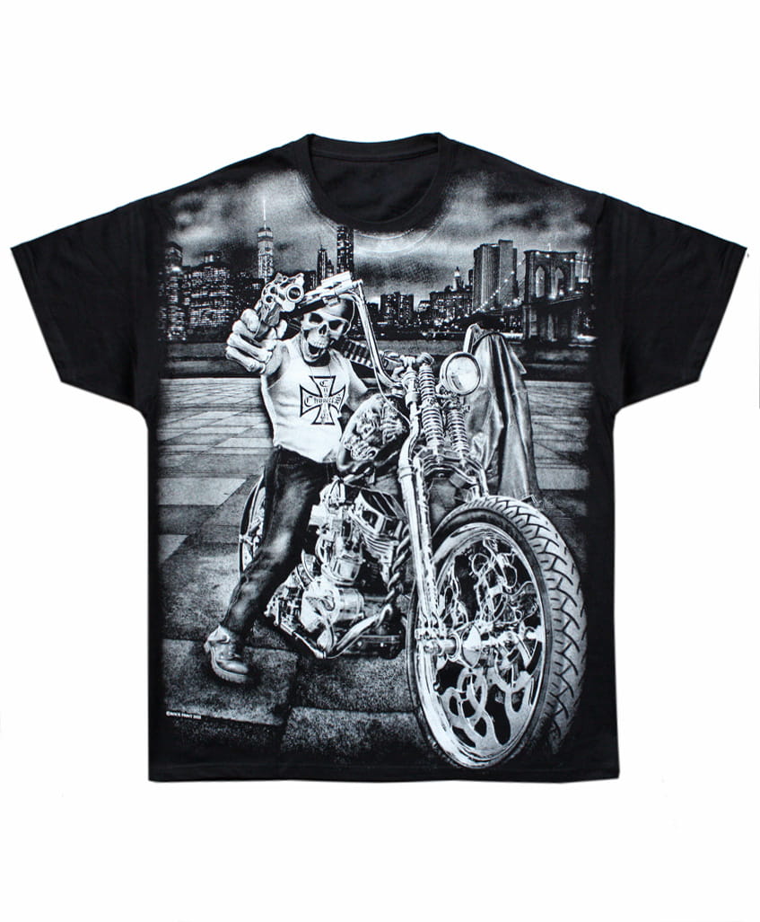 Tričko Biker Gangster - All Print XXL