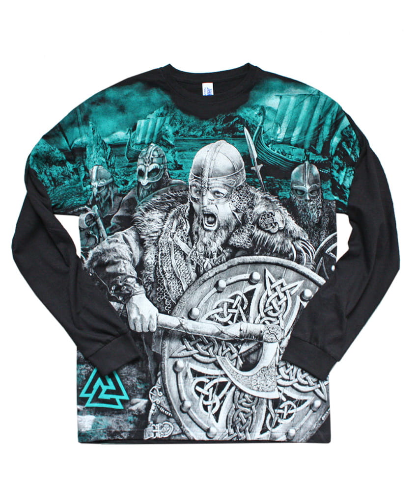 Tričko s dlouhým rukávem Viking Raid - All Print XXL