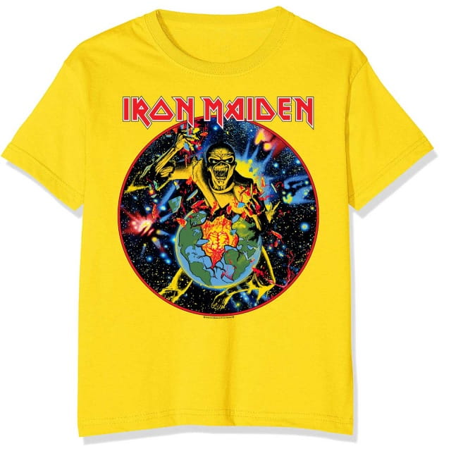 Tričko Iron Maiden - World Piece Tour - žluté XL