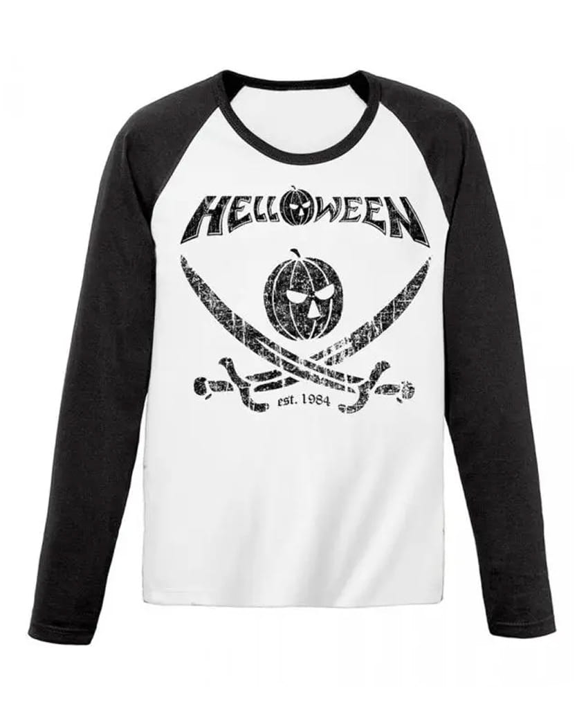 Tričko s dlouhým rukávem Helloween - Pirat Baseballshirt M