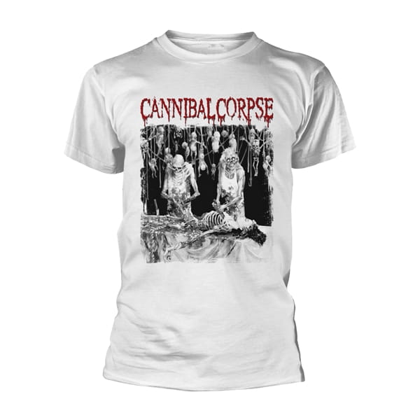 Tričko Cannibal Corpse - Butchered at Birth - bílé M