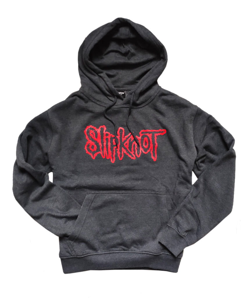 Mikina klokan Slipknot - Logo - tmavě šedá XXL