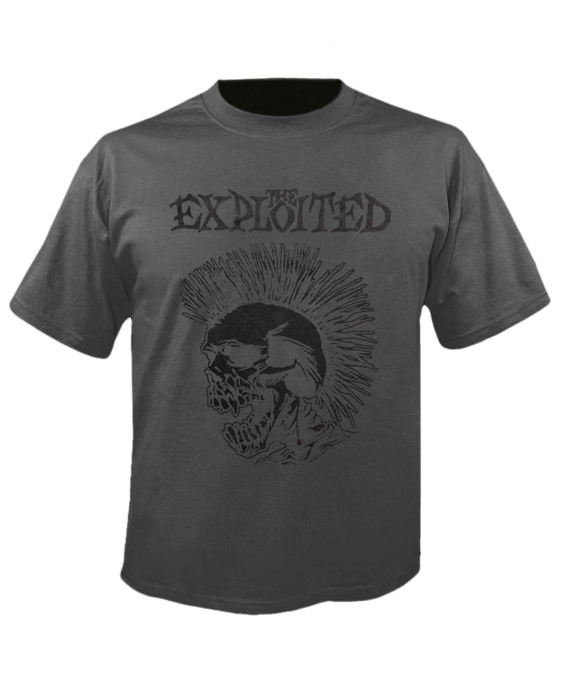 Tričko The Exploited - vintage Skull - šedé XXL