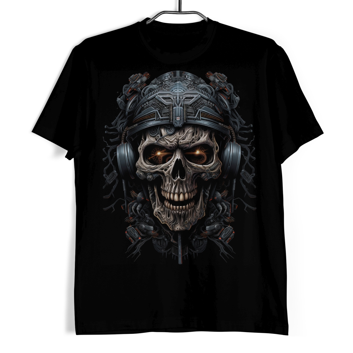 Tričko s lebkou - Cyber Skull Warrior XXL