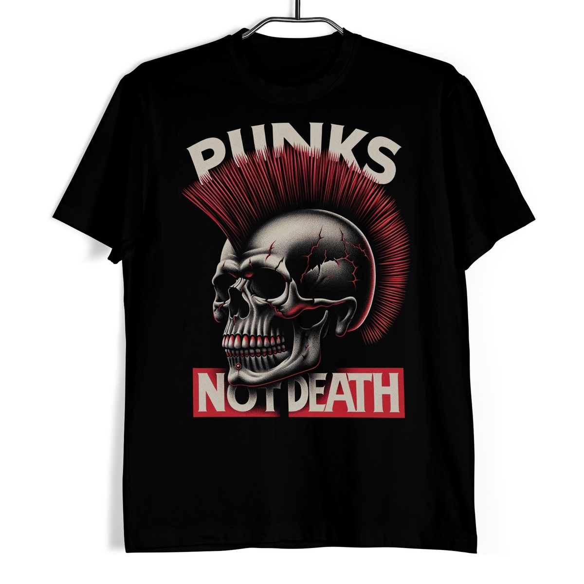 Tričko s lebkou - Punková vzpoura XXL